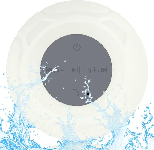 Altavoz de ducha Bluetooth impermeable portátil inalámbrico resistente al agua altavoz ventosa, micrófono integrado regalos para niños, altavoz,