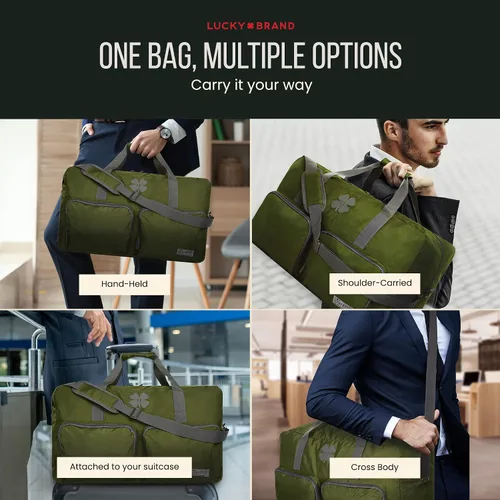 Miniatura 5 de Lucky Travel - Bolsa de lona de 65 L, bolsa de gimnasio y bolsa de lona para hombres, bolsa plegable para mujeres y hombres con correa de hombro