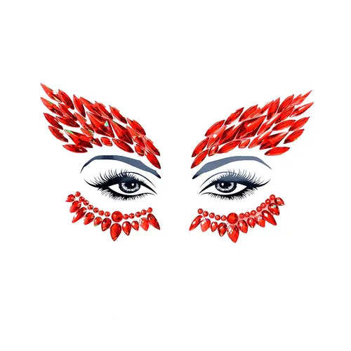Miniatura 27 de Neva Nude Tatuaje facial de mariposa con purpurina morada con joyas de cristal brillante, adhesivo de grado médico, impermeable y resistente al