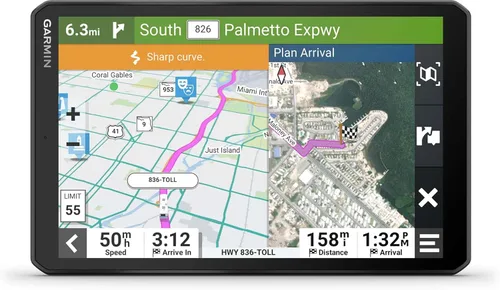 Garmin RV 895, navegador GPS RV de 8 pulgadas grande, fácil de leer, enrutamiento personalizado, imágenes satelitales Birdseye de alta resolución,