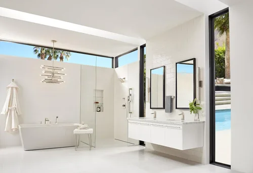 Miniatura 7 de Pfister Kenzo Llave para baño, sin plomo, de 4 pulgadas, centrada., LG42-DF0K