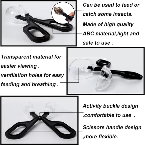 Miniatura 2 de Escoba de limpieza pequeña, herramienta de alimentación con cuchara, mini recogedor y cepillo, pinzas de acero inoxidable, limpiador de tanque
