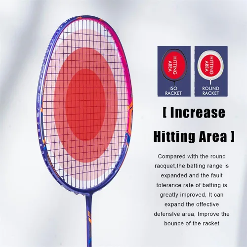 Miniatura 3 de Raqueta de bádminton de fibra de carbono 10U GJ 1.83 oz ultra ligera máxima 38 libras profesional principiante