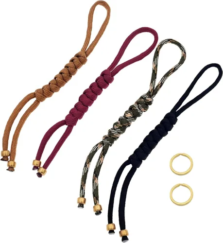 Miniatura 2 de 550 cordones para cuchillos EDC pulsera hecha a mano cuerda de nailon táctica para hombres, colgante de cuerda de paracaídas para cuchillos