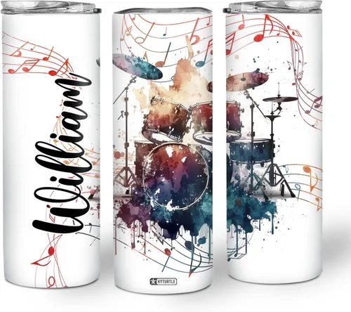 Miniatura 8 de Hyturtle Vaso delgado personalizado para pianista amante del piano, regalos de cumpleaños para amantes del piano, regalos de piano para hombres