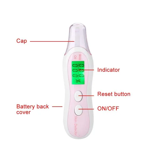 Miniatura 3 de Analizador digital de piel LCD, analizador de piel, monitor de aceite de agua y humedad para cuidado de la piel, probador de piel facial de alta