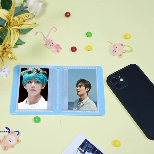 Miniatura 6 de Carpeta Kpop de 3 pulgadas, mini álbum de fotos, carpeta de tarjetas fotográficas Kpop, soporte cuadrado hueco para tarjetas de fotos, álbum Kpop 40