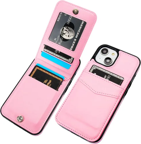 Miniatura 13 de KIHUWEY Compatible con iPhone 14 Funda Cartera con Soporte para Tarjeta de Crédito, Tapa de Cuero Premium con Cierre Magnético Soporte Funda