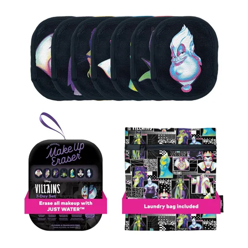 El juego original de 7 días de MakeUp Eraser borra todo el maquillaje con solo agua, incluyendo rímel impermeable, delineador, base, lápiz labial y