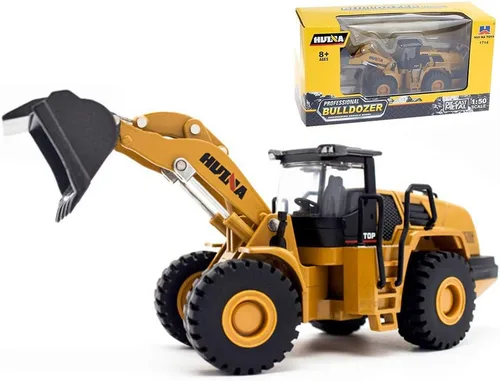 Miniatura 10 de Ailejia Modelos de aleación de juguete de camión articulado con volquete y excavadora a escala 1/50, vehículo de construcción, modelo de ingeniería