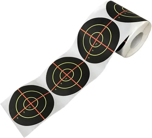 Miniatura 4 de Pegatinas de papel reactivo de 3 pulgadas para disparar, 250 rollos autoadhesivos para pistola BB, pistola de pellets, Airsoft, pistola, práctica