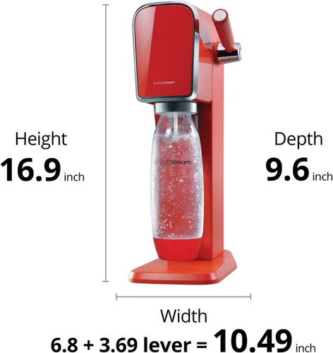 Miniatura 11 de SodaStream - Máquina de agua con gas ART PAQUETE DE VALOR Sistema de CO2 CQC Incluye 2 cilindros de CO2, 2 botellas aptas para lavavajillas