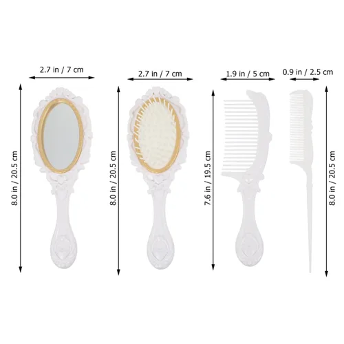 Miniatura 5 de minkissy Juego de cepillos de pelo decorativos de salón con soporte de almacenamiento, cepillo de paleta desenredante para mujeres, hombres y niños