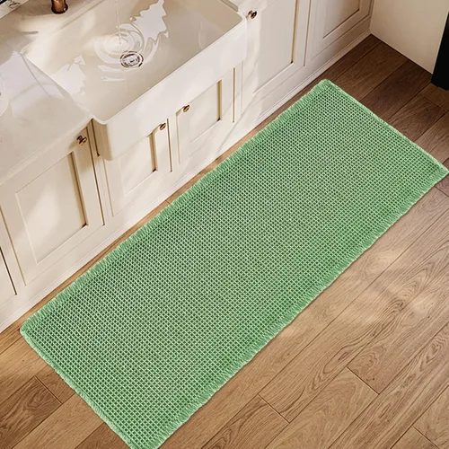 Miniatura 29 de ZALL - Tapete de baño de punto gofre beige, súper absorbente, antideslizante, color crema, 18 x 30 pulgadas, lavable a máquina, ultra suave