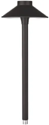 WAC Iluminación de paisaje, Tiki 15in LED 12V Camino y Área Luz 2700K cálido LED incorporado en negro