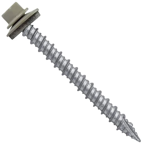 Miniatura 79 de Brite - Tornillos para techos de metal blanco (10 x 2 unidades), cabezal de arandela hexagonal, arranque automático/roscado, arandela EPDM, 3 x 250