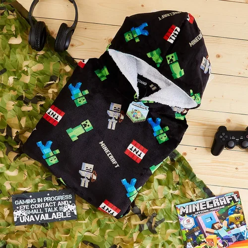 Miniatura 3 de Minecraft Manta de gran tamaño con capucha para niños, manta de forro polar para niños y adolescentes