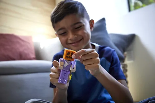 Miniatura 2 de Mattel Minecraft Ultimate Ender Dragon - Figura de dragón de 20 pulgadas, criatura que respira la niebla, más figura de Steve con cambio