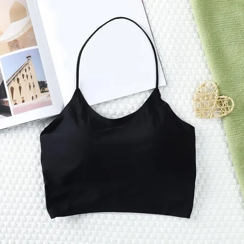 Miniatura 7 de Sujetador de mujer sin espalda Halter Crop Top acolchado sujetadores deportivos soporte ligero tiras sexy entrenamiento Tank Bras mujeres