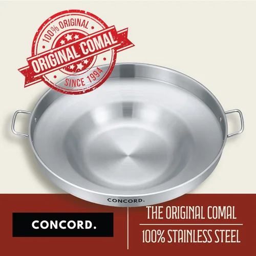Miniatura 7 de Concord - Comal de freír de acero inoxidable de 22", plata (S4008 S4812 S5612)