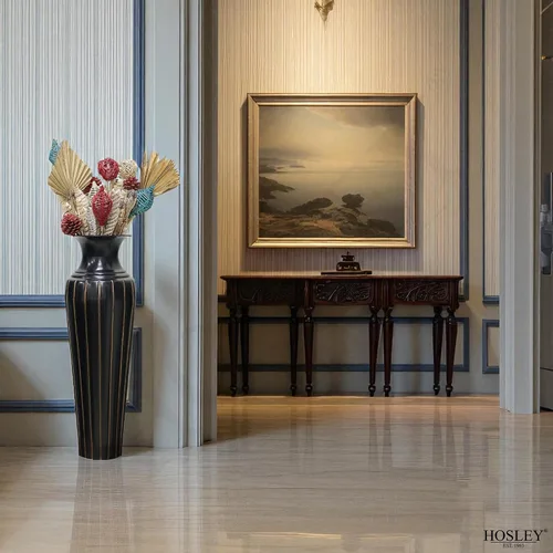 Miniatura 5 de Hosley Jarrón de piso de metal alto de 26 pulgadas, regalo ideal para arreglos florales, decoración moderna del hogar para comedor, sala de estar