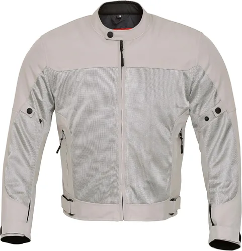 WICKED STOCK Chaqueta de motociclista para hombre, de malla de aire, para hombre, doble deporte, para motocicleta, equipo para hombre, color gris
