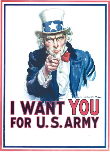 Palace Learning Tío Sam - Póster con texto en inglés "I Want You For U.S. Army Poster – Póster de la Segunda Guerra Mundial – Segunda Guerra Mundial