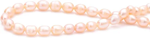 Miniatura 5 de Beadia - Cuentas de perlas naturales en forma de arroz de 6-7 mm, rosadas, perlas cultivadas en agua dulce, piedras preciosas sueltas para hacer