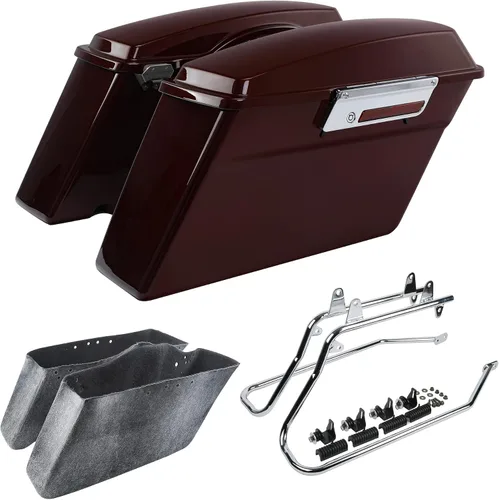 Miniatura 33 de SLMOTO Alforjas rígidas para Harley Electra Road King Glide 1994-2013 peltre Denim