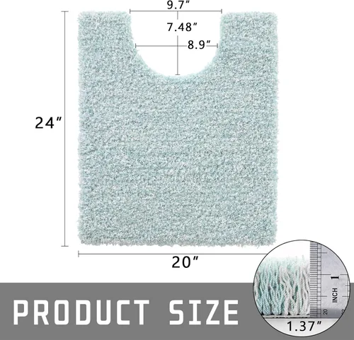 Miniatura 118 de Yimobra Alfombra de baño de felpa esponjosa, súper lanuda suave, cómoda, antideslizante, absorbente de agua, alfombra de baño de microfibra que se
