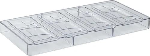 Miniatura 10 de Restaurantware Pastry Tek Molde para Barra de Chocolate de 10.8 x 5.3 Pulgadas 1 Molde de Chocolate Apto para Lavavajillas - 4 Cavidades Molde