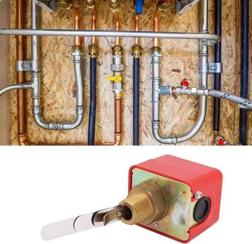 Miniatura 7 de PDT R3/4 HFS-20 Interruptor de flujo de agua, 15A 250V IP54 Tipo de paleta automática Controlador de flujo objetivo