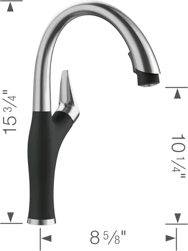 Miniatura 3 de BLANCO BU-442924 LIVEN SILGRANIT Fregadero de lavandería de doble montaje, 25 pulgadas de largo x 22 pulgadas de ancho, con grifo desplegable ARTONA