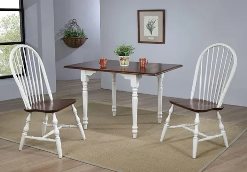 Miniatura 2 de Sunset Trading Andrews - Juego de comedor rectangular de 3 piezas de 48 pulgadas, sillas Windsor totalmente montadas, asientos para mesa de 2,4