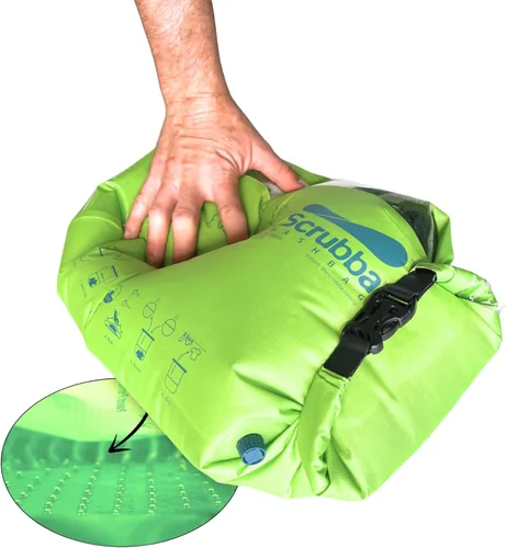 Scrubba Bolsa de Lavado Máquina de Lavar Portátil - Máquina de Lavar Manual Ligera para Viajes, Camping, Lavandería, Ropa de Bebé - Artículos