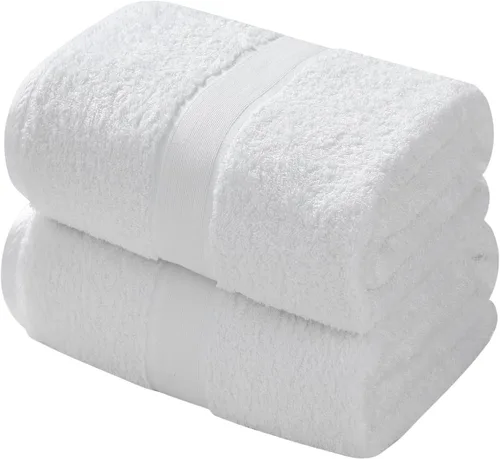 Miniatura 12 de Aibaser Toallas de baño, 27 x 54 pulgadas, naturales, ultra absorbentes, para baño, viajes, gimnasio, ducha y spa (juego de 6 piezas) (azul)