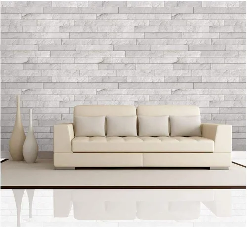 Miniatura 28 de wall26 - Paneles horizontales con patrón de ladrillo gris suave - Mural de pared, papel tapiz extraíble, decoración del hogar - 66x96 pulgadas