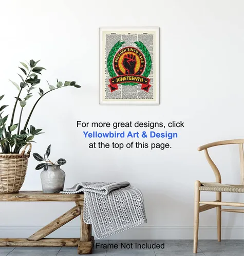Miniatura 6 de Black Power Art - Decoración de pared con la bandera de Juneteenth - Arte de pared afroamericano para hombres - Cultura negra - Mes de la historia