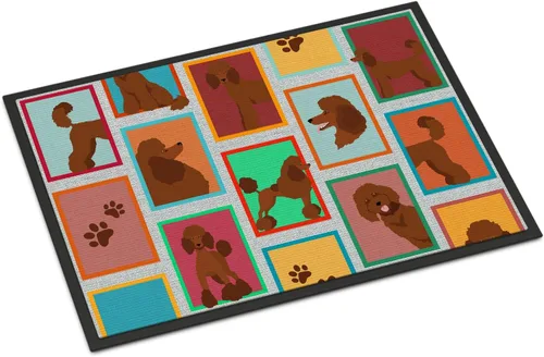 Miniatura 137 de Caroline's Treasures MLM1149MAT - Felpudo rojo Border Collie de 18 x 27 pulgadas, para interiores y exteriores, para entrada, antideslizante, Border