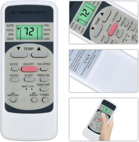 Miniatura 4 de Mando a distancia de repuesto compatible con aire acondicionado Midea RG51M5/(C) EU Milexus RG51M5/EU AC