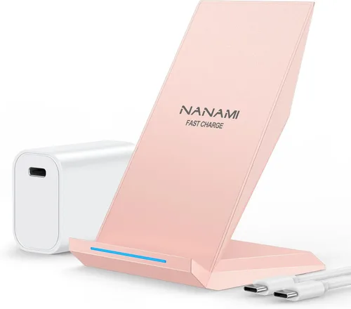 Miniatura 10 de NANAMI Cargador inalámbrico rápido con cargador de teléfono USB, soporte de carga certificado Qi con adaptador QC3.0 7.5W compatible con iPhone