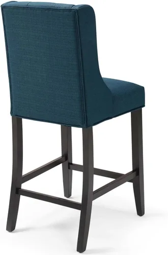 Miniatura 6 de Modway Baronet - Juego de 2 taburetes tapizados de tela con botones copetudos, color azul