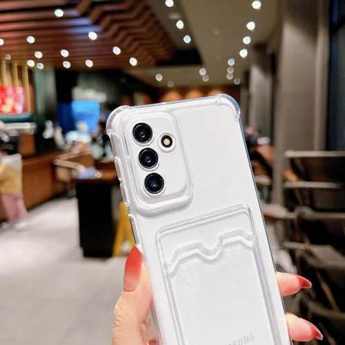 Miniatura 53 de Tuokiou Funda para Samsung Galaxy A14 5G, Fundas Protectoras Transparentes con Ranura para Tarjetas, Funda Cartera de TPU Suave Ajustada Resistente