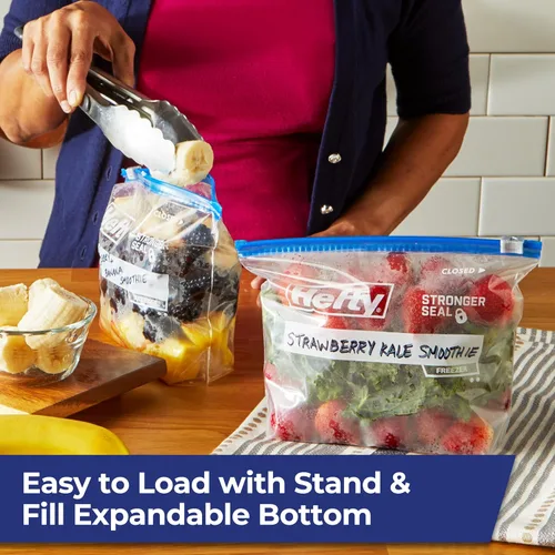 Miniatura 6 de Hefty Slider - Bolsas de almacenamiento para cocina, cuarto de galón, 15
