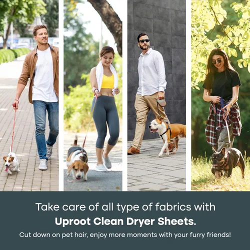 Miniatura 4 de Uproot Clean Hojas secadoras para reducir el pelo de mascotas (50 piezas) aroma a glicina de verano: las mejores hojas de secado de pelo