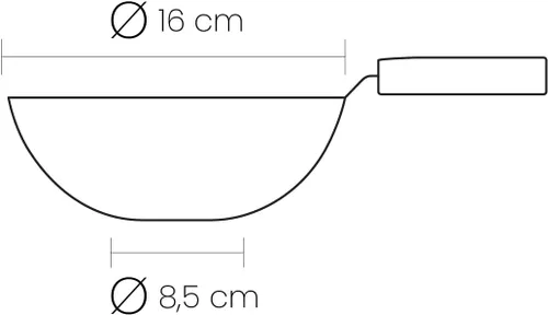 Miniatura 4 de Ibili Indubasic - Mini sartén antiadherente para wok con mango de baquelita suave, woks y sartenes para freír apta para todas las superficies