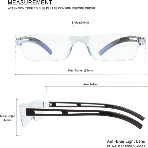 Miniatura 4 de Paquete de 8 anteojos de lectura, lentes de lectura con bloqueo de luz azul para computadora para mujeres y hombres, antideslumbrantes y ligeros, 2