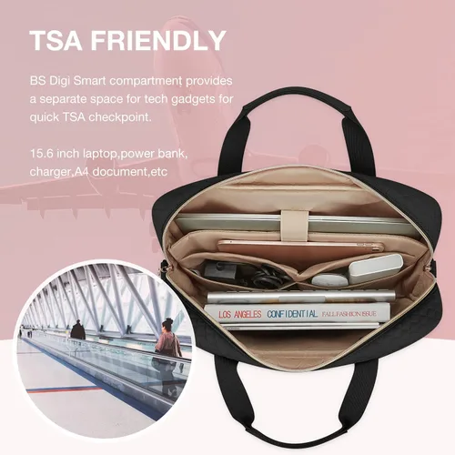 Miniatura 3 de BAGSMART - Bolsa para laptop, maletín de 15.6/17.3 pulgadas para mujer, funda grande para laptop, bolsa de computadora, oficina, viajes, negocios