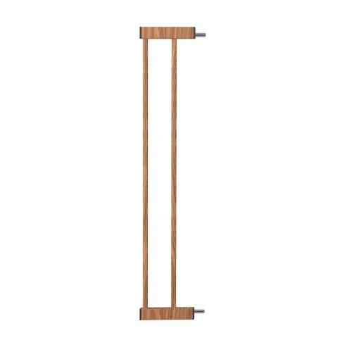 Miniatura 16 de BABELIO Extensión de puerta de metal para bebés con patrón de madera, puerta extra ancha para mascotas de 2.75 pulgadas para escaleras y puertas