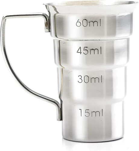 Miniatura 2 de Barfly M37108 Jigger, 2 oz, inoxidable con mango Acero inoxidable con mango